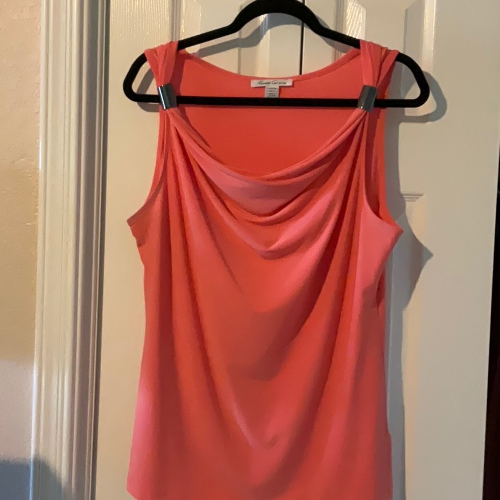 Kenneth Cole Coral drape tank top
